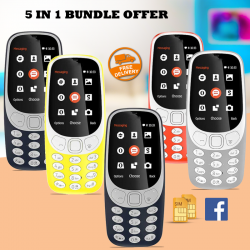 5 in 1 Bundle Offer , U2-mobile 3310, Dual Sim